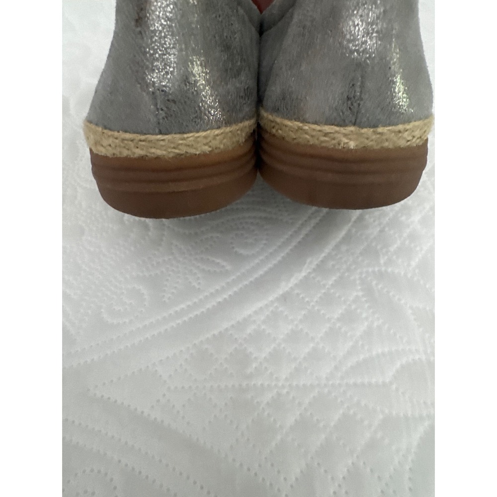 Clarks Eliana Jade Shimmer Flats Pewter Silver Slip On Comfort Shoes Size 8.5 - Picture 8 of 12